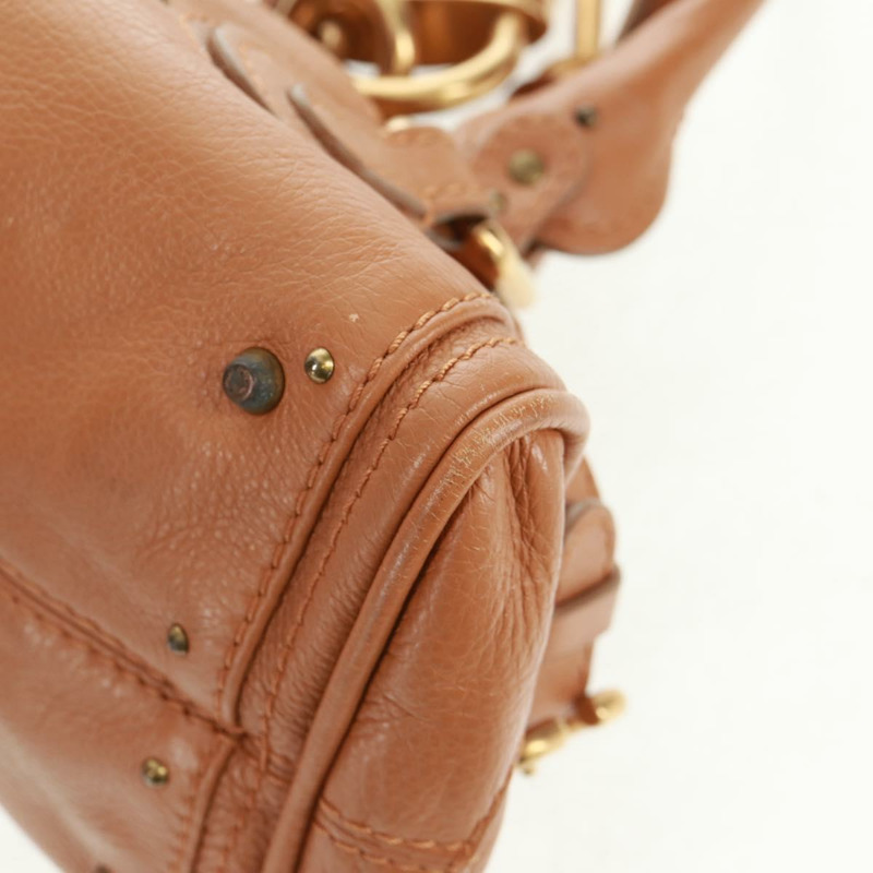 【日本直送】Chloe Paddington 手提包 真皮 棕色 金銀色 正品 ep13039SAV-17