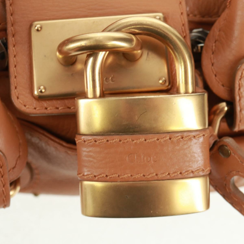 【日本直送】Chloe Paddington 手提包 真皮 棕色 金銀色 正品 ep13039SAV-18