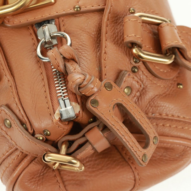 【日本直送】Chloe Paddington 手提包 真皮 棕色 金銀色 正品 ep13039SAV-20