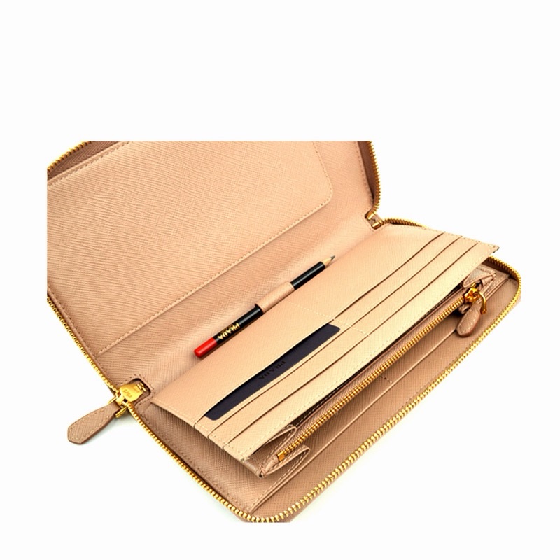 Prada 女士 Saffiano拉鍊錢包均碼碼20.8cm*1.7cm*11.9cm-1