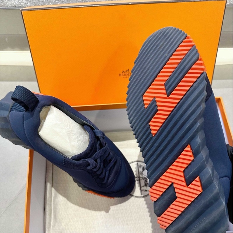 HERMES愛馬仕 圓頭系帶 低幫 生活休閒鞋 鞋碼35碼-5