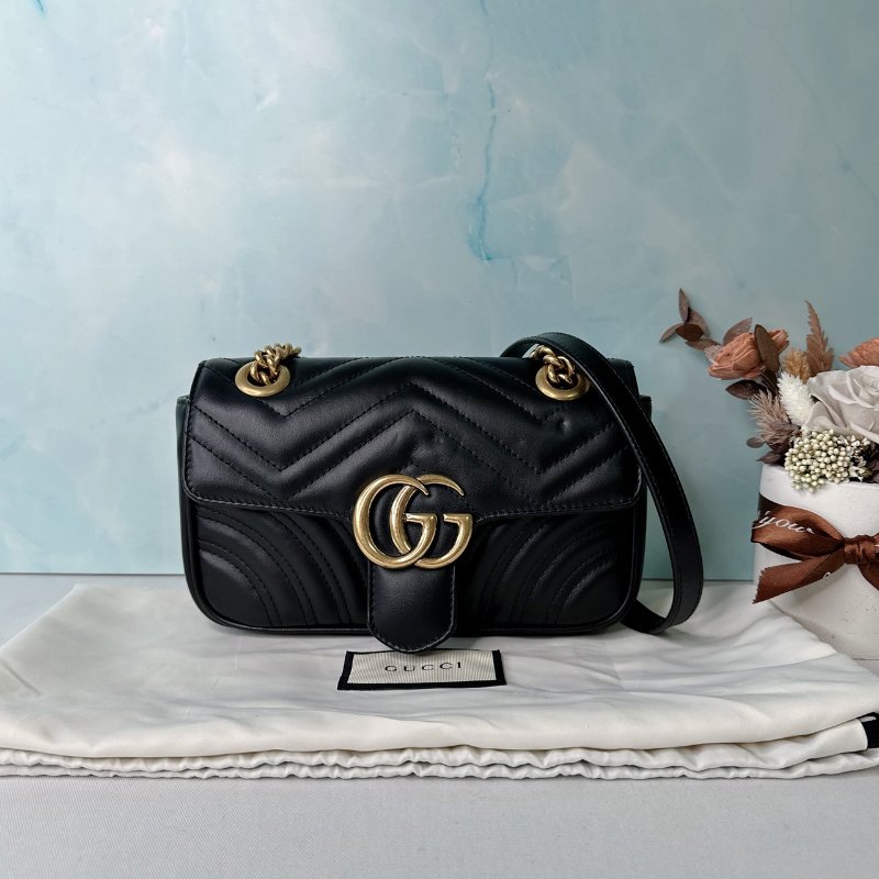 GUCCI Marmont翻蓋鏈帶包-0