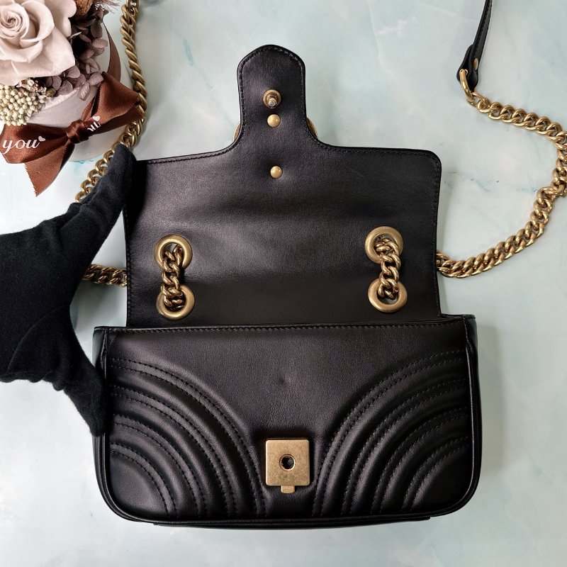 GUCCI Marmont翻蓋鏈帶包-4