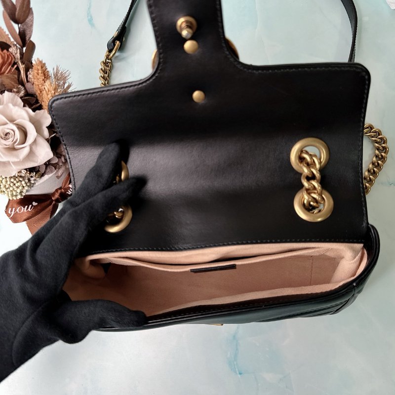 GUCCI Marmont翻蓋鏈帶包-5