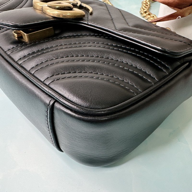 GUCCI Marmont翻蓋鏈帶包-8