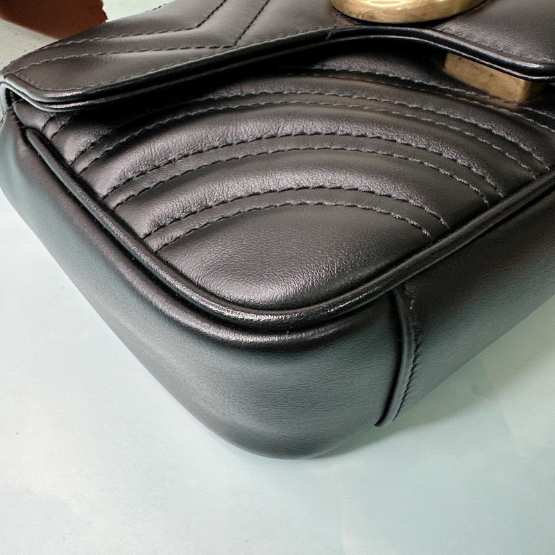 GUCCI Marmont翻蓋鏈帶包-9