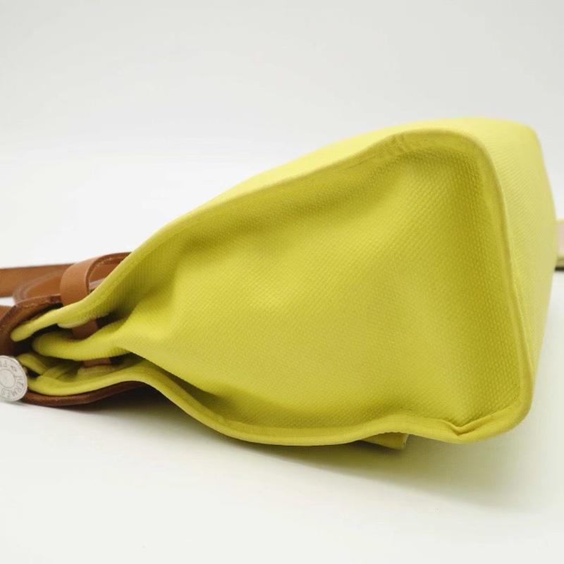 HERMES herbag 31 肩背包檸檬黃銀扣31*24*10 98新皮牌鑰匙鎖-3