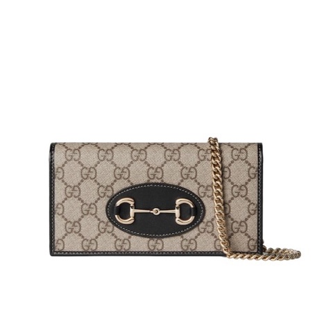 Gucci 女士 Horsebit 1955飾鏈帶錢包均碼碼19cm*4cm*10cm
