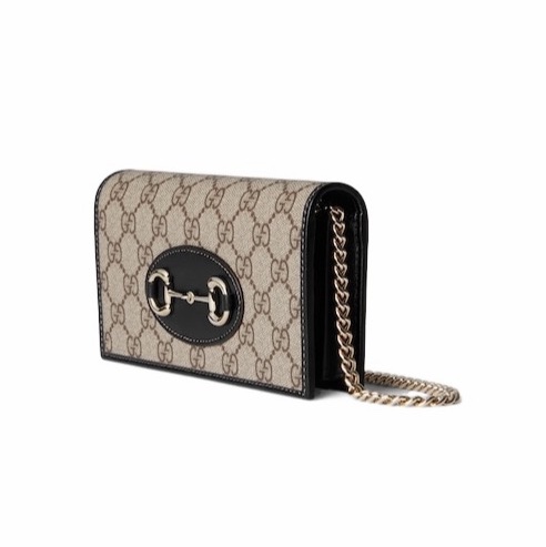 Gucci 女士 Horsebit 1955飾鏈帶錢包均碼碼19cm*4cm*10cm-4
