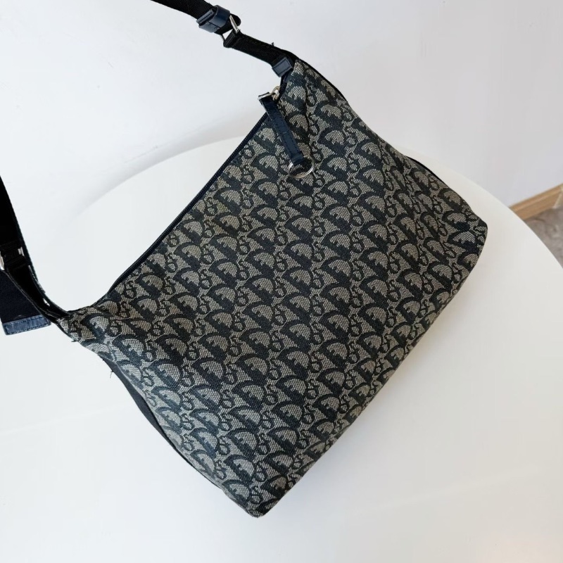 Dior藍黑色老花流浪托特斜背包35*30 98新配件塵袋-4