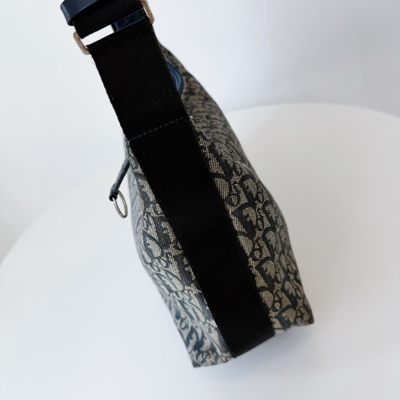 Dior藍黑色老花流浪托特斜背包35*30 98新配件塵袋-5