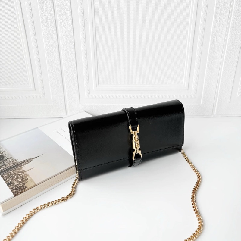 gucci Jackie1961 黑金 Woc 鏈條包19*10 98新配件肩帶塵袋-1