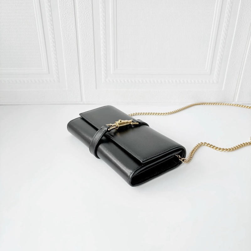 gucci Jackie1961 黑金 Woc 鏈條包19*10 98新配件肩帶塵袋-4