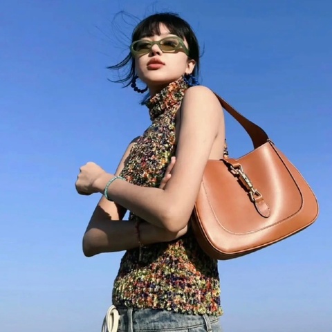 gucci Jackie1961 焦糖棕🤎 中號腋下包27*19 98新配件肩帶塵袋