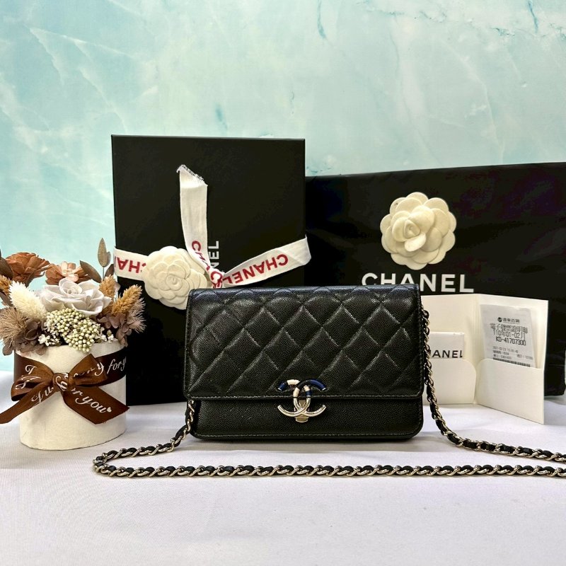 CHANEL 古巴荔枝牛WOC鏈帶包-0