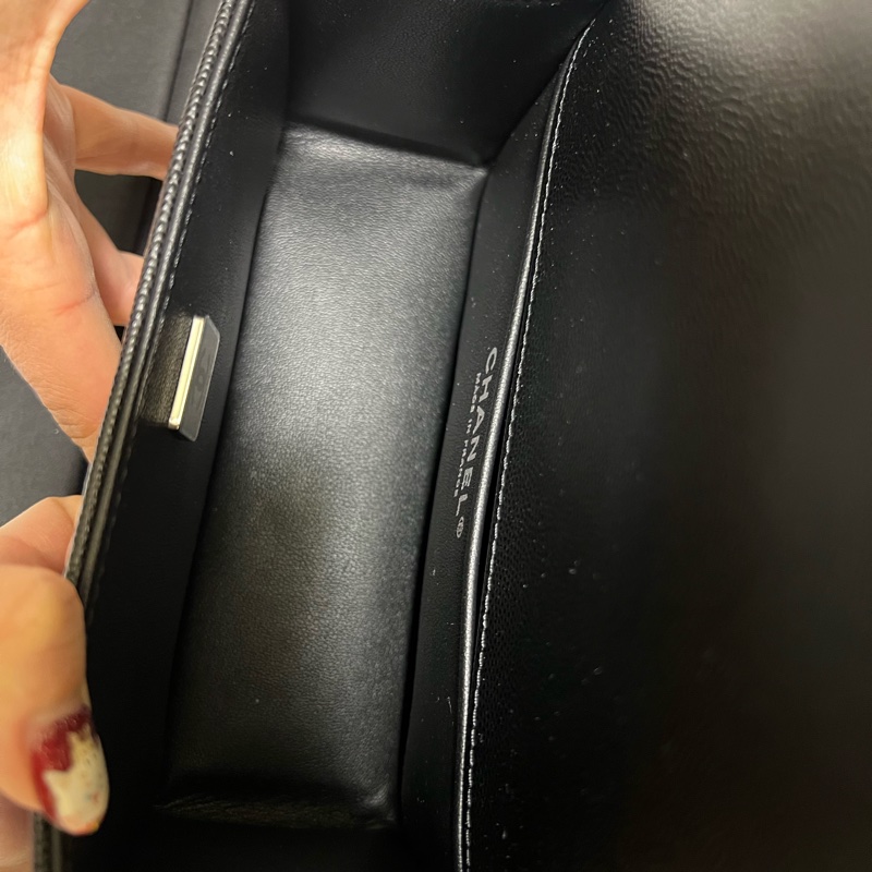 chanel leboy 荔枝牛皮 黑銀仿舊配 S號 小號-2