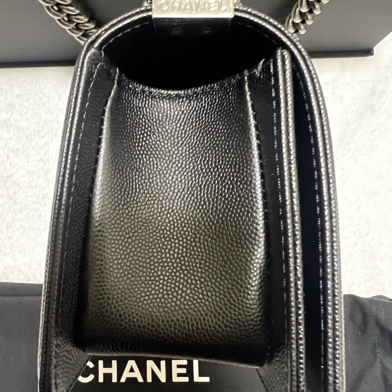 chanel leboy 荔枝牛皮 黑銀仿舊配 S號 小號-5