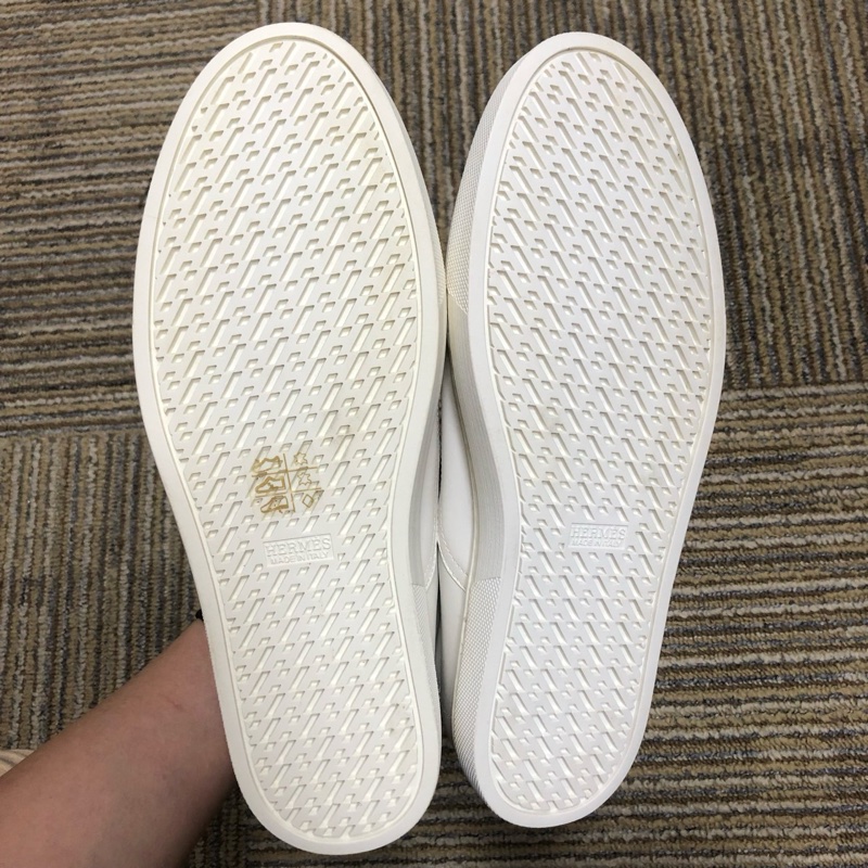 98新愛馬仕hermes小白鞋板鞋40碼 無附件-4