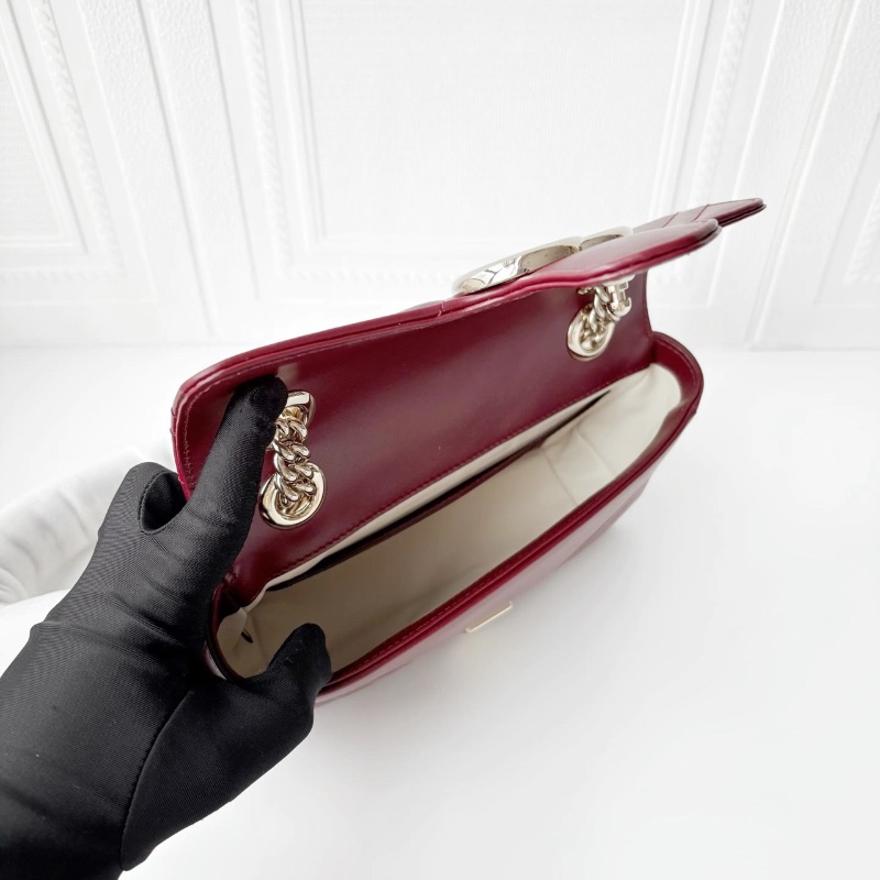 gucci marmont22 紅金 牛皮鏈條包22*13 全新閒置配件塵袋-4