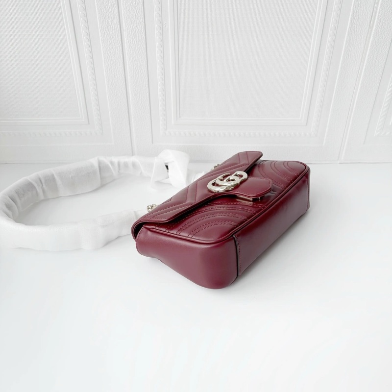 gucci marmont22 紅金 牛皮鏈條包22*13 全新閒置配件塵袋-5