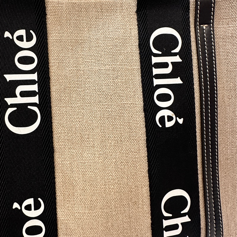 Chloe woddy黑色肩背 中號 托特包通勤包-6