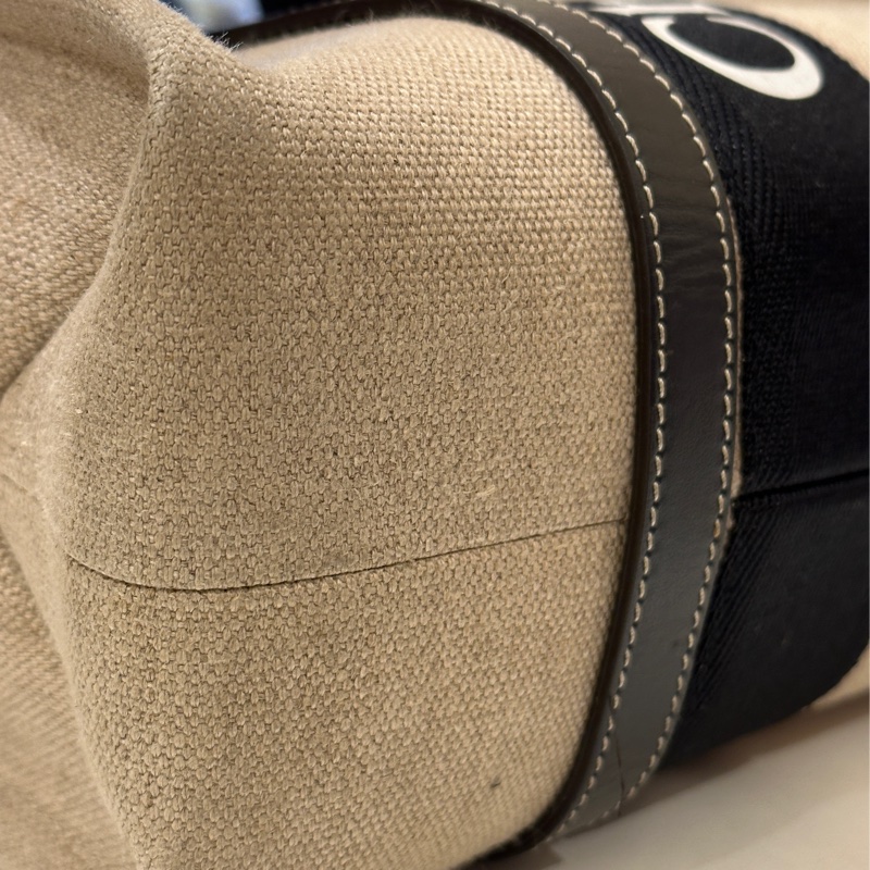 Chloe woddy黑色肩背 中號 托特包通勤包-18