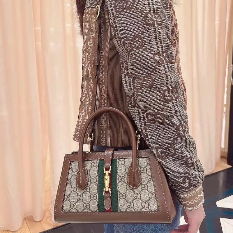 gucci Jackie1961 小tote 斜背包24*14 99新配件肩帶保卡塵袋-0