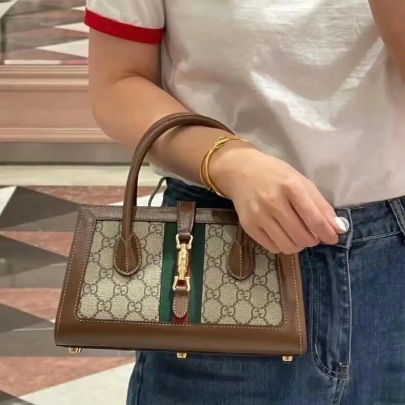 gucci Jackie1961 小tote 斜背包24*14 99新配件肩帶保卡塵袋-1