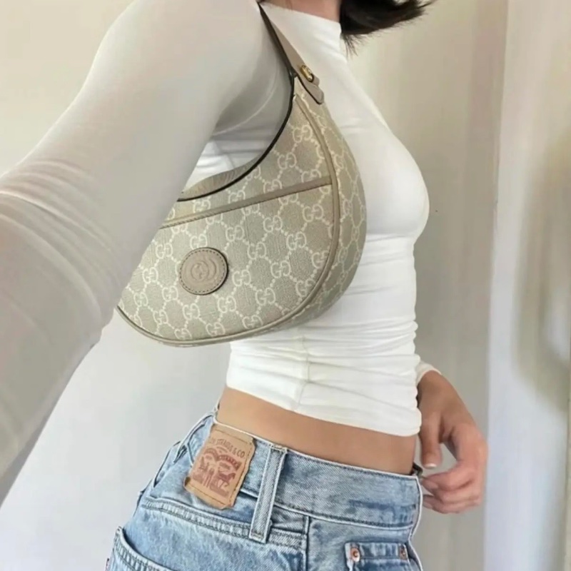 gucci ophidia系列 月牙腋下包21*12 98新配件肩帶塵袋-1