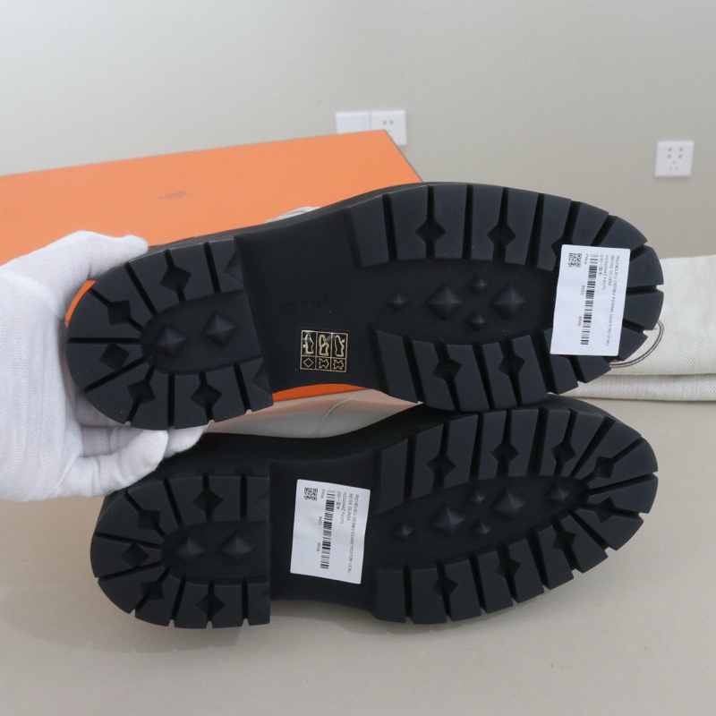 閒置新 愛馬仕 Hoxton粗跟瑪麗珍鞋，37碼，底高6cm，配件防塵袋盒子-7