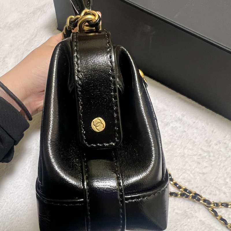 chanel24k 黑色 小號醫生包-3