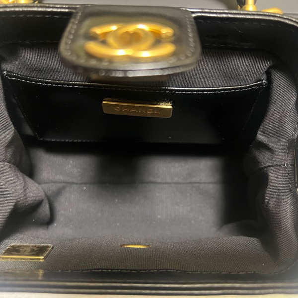 chanel24k 黑色 小號醫生包-10