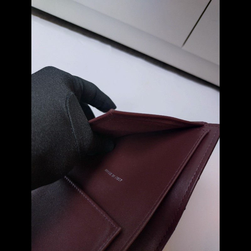Chanel 金雙C黑荔枝皮三折短方夾-16