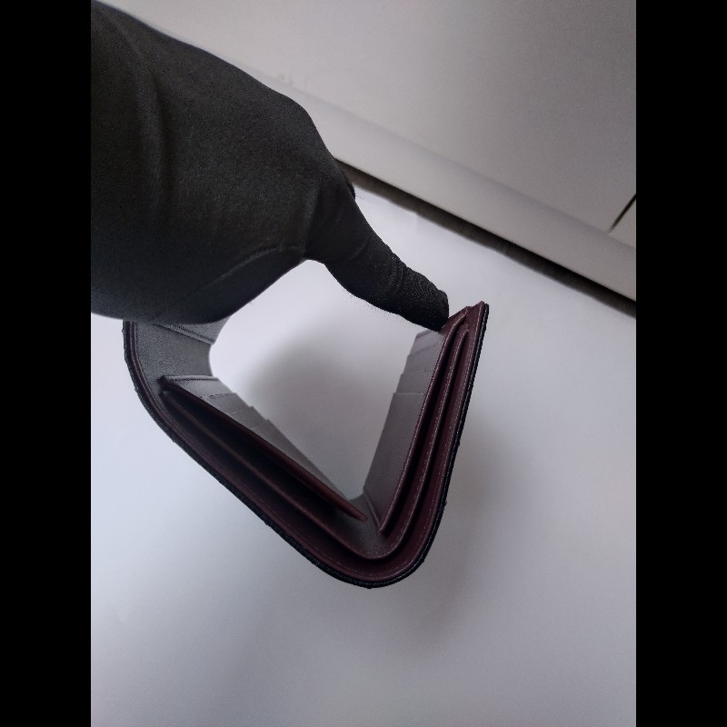 Chanel 金雙C黑荔枝皮三折短方夾-19