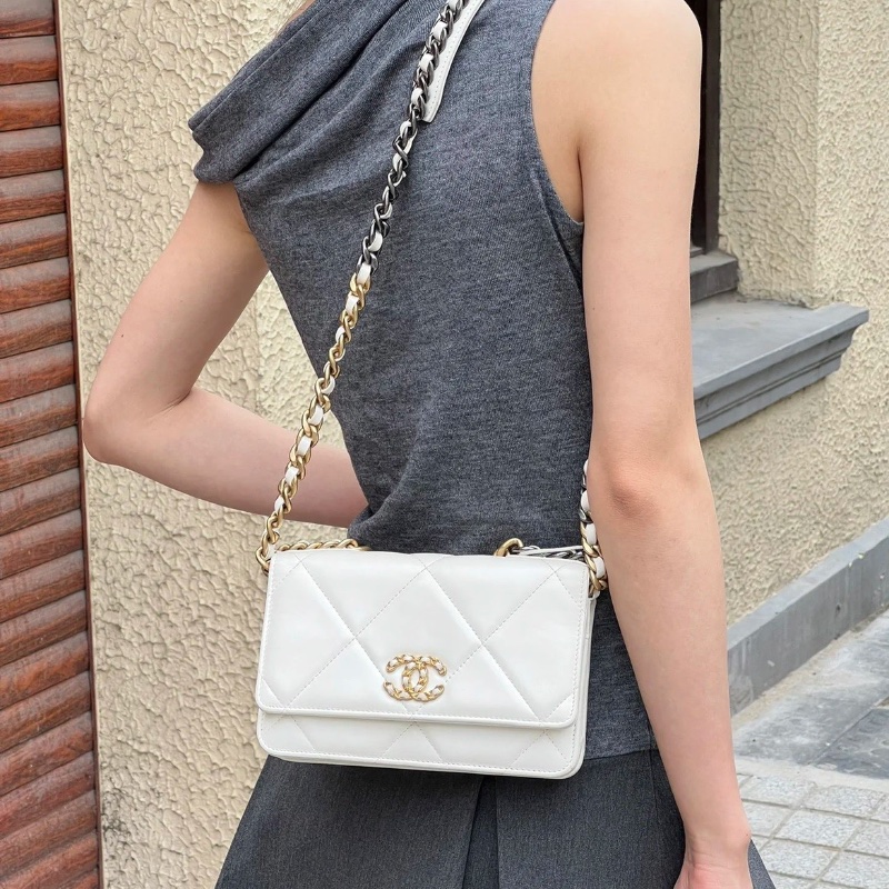 chanel白金19bag woc鏈條包 芯片19*4*11 98新配件塵袋-0