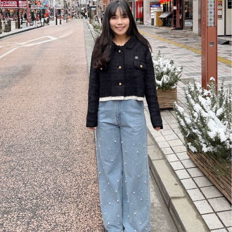 Miumiu 粗花呢外套 黑色 原價13萬-11