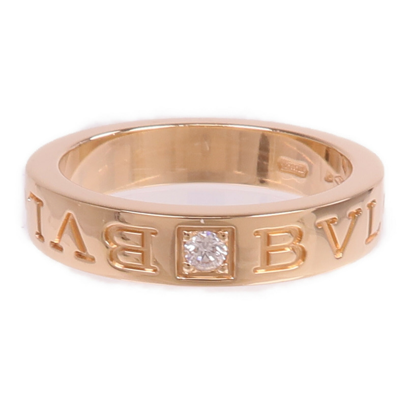 BVLGARI 18K玫瑰金Bvlgari Bvlgari Ring鑽石戒指Bvlgari#51/US#6-1