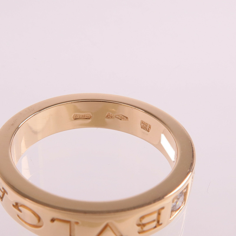 BVLGARI 18K玫瑰金Bvlgari Bvlgari Ring鑽石戒指Bvlgari#51/US#6-4