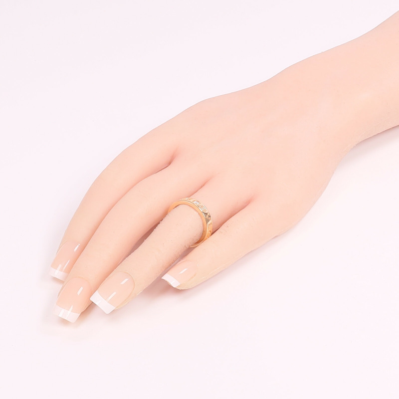 BVLGARI 18K玫瑰金Bvlgari Bvlgari Ring鑽石戒指Bvlgari#51/US#6-6