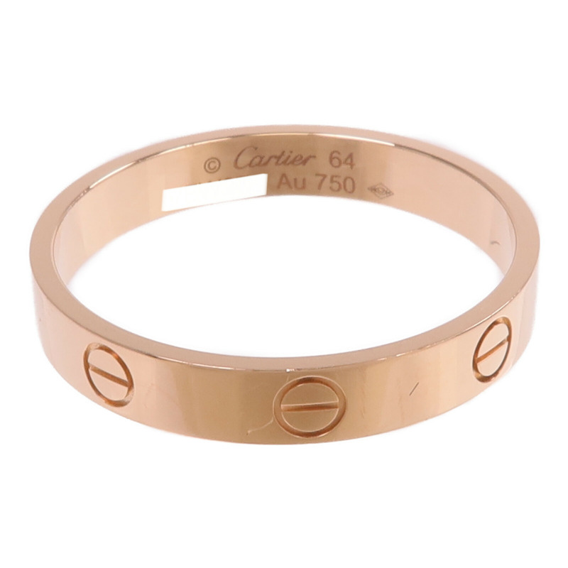 CARTIER 18K玫瑰金Mini Love Ring戒指Cartier#64/US#10.75-1