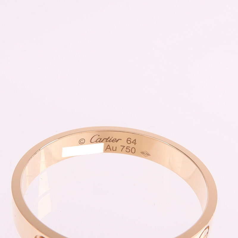 CARTIER 18K玫瑰金Mini Love Ring戒指Cartier#64/US#10.75-4