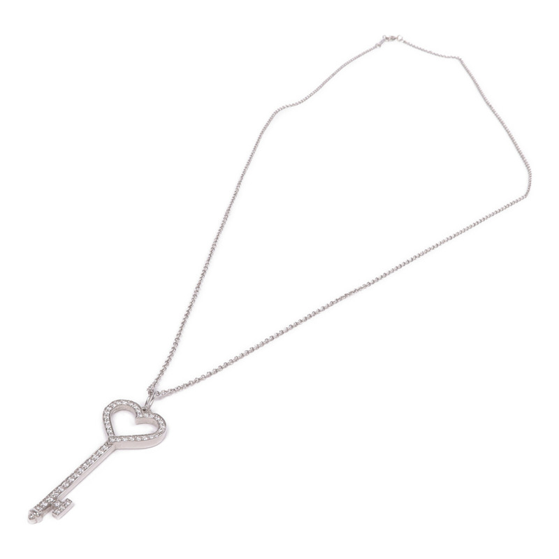TIFFANY&CO PT950鉑金Heart Key In Platinum With Diamonds鑽石項鍊-3