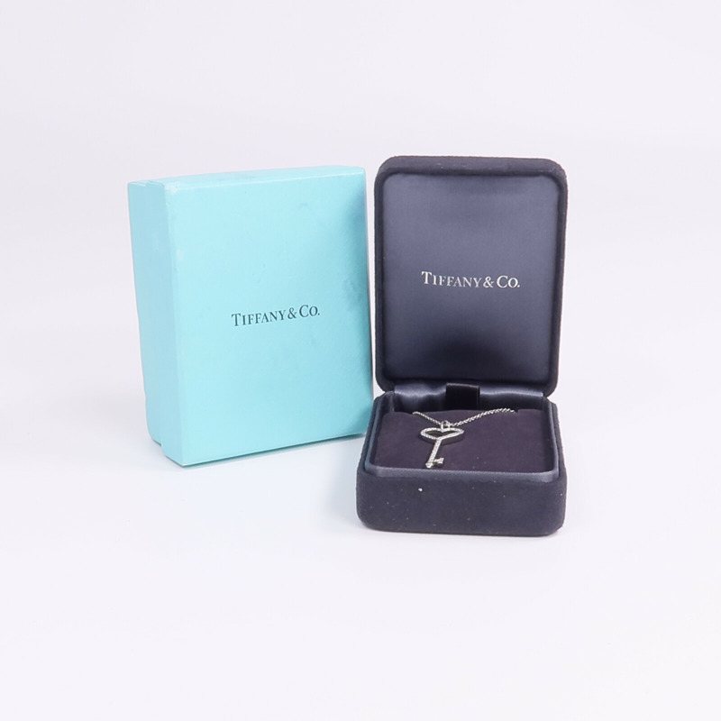 TIFFANY&CO PT950鉑金Heart Key In Platinum With Diamonds鑽石項鍊-9