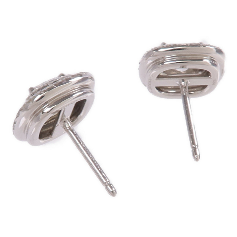 TIFFANY&CO PT950鉑金Cushion Double Soleste Earrings鑽石耳環-3