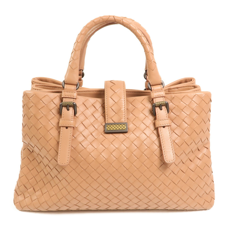 BOTTEGA VENETA 牛皮皮革Intrecciato Roma Small金扣手挽肩背兩用袋-1