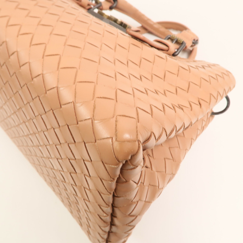 BOTTEGA VENETA 牛皮皮革Intrecciato Roma Small金扣手挽肩背兩用袋-10