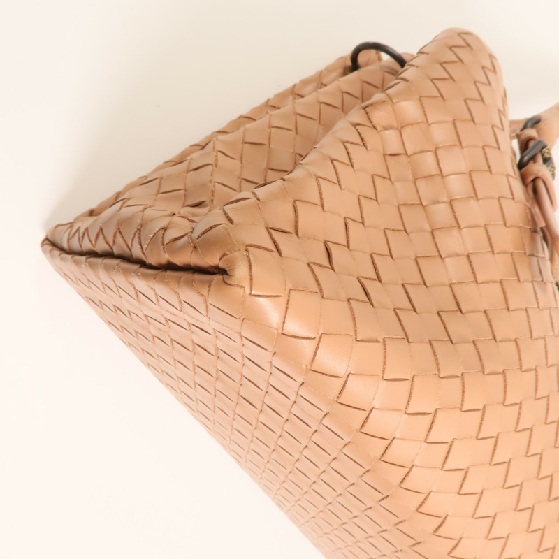 BOTTEGA VENETA 牛皮皮革Intrecciato Roma Small金扣手挽肩背兩用袋-13