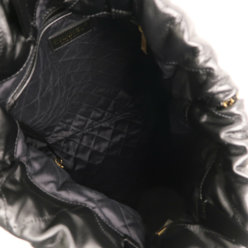 CHANEL 牛皮皮革Chanel 22 Backpack金扣鏈帶背包-4