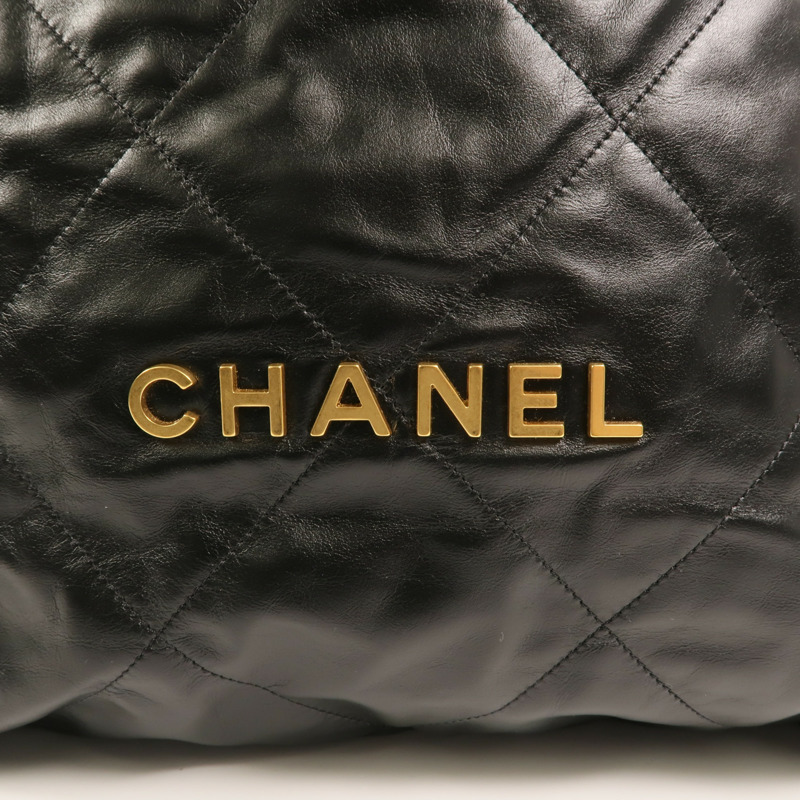 CHANEL 牛皮皮革Chanel 22 Backpack金扣鏈帶背包-7