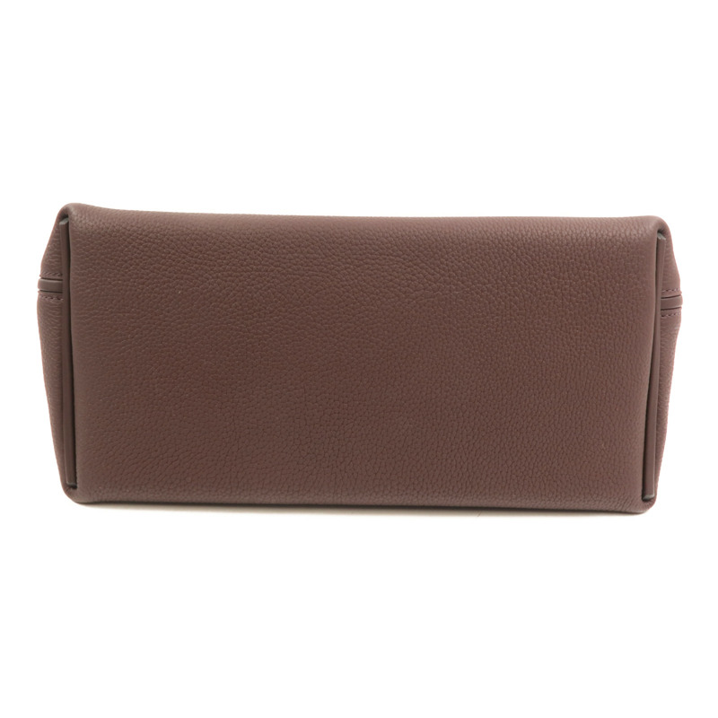 HERMES Clemence皮革Lindy 30銀扣手挽肩背兩用袋Noir-3